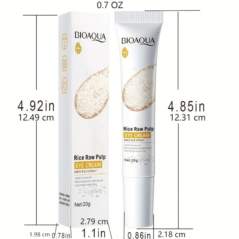 Before and after results using rice eye cream for dark circles