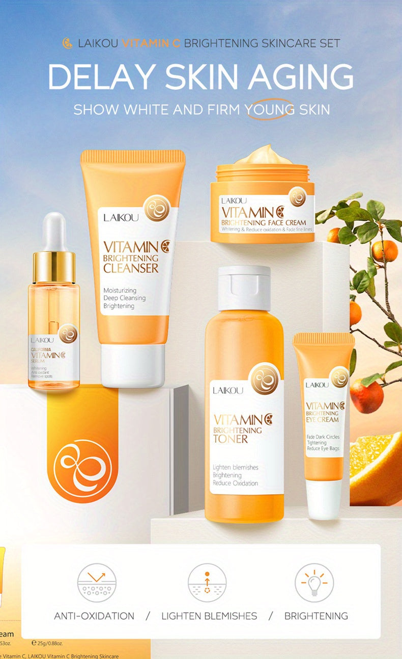 Vitamin C Skincare Set - 5-Piece Complete Routine