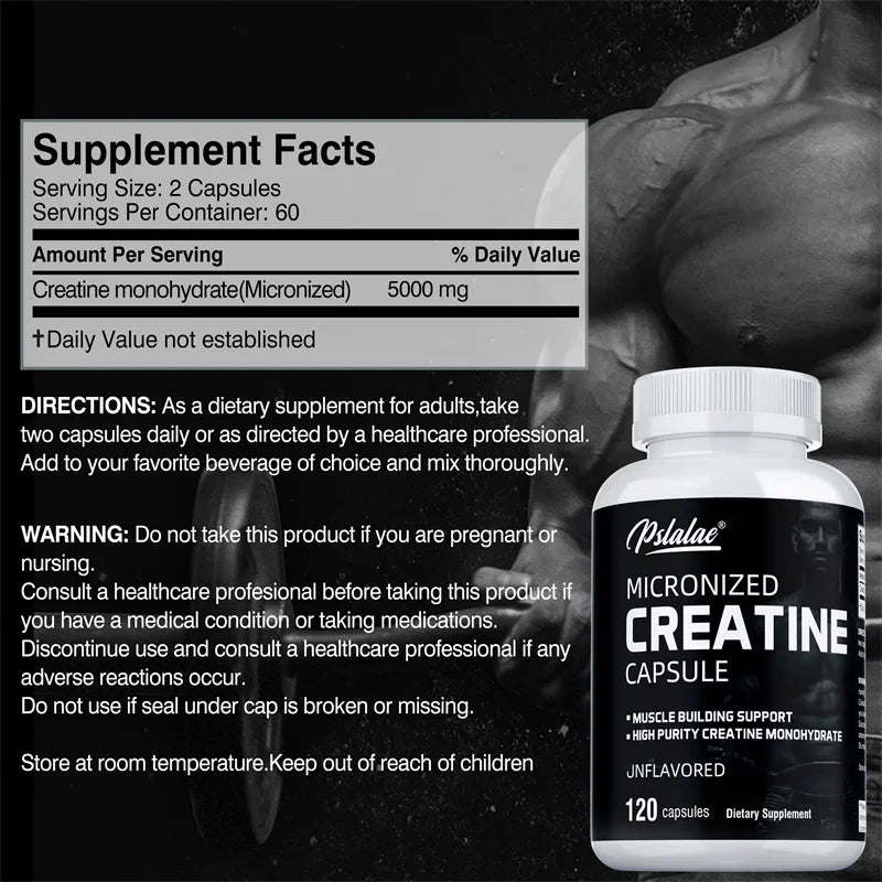 Creatine Monohydrate - Build Lean Muscle, Improve Endurance and Overall Muscle Health, Enhance Athletic Performance, Non-GMOSupp